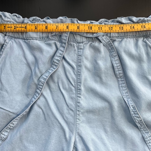 BLUE SPICE HIGH WAISTED PAPERBAG 100% LYOCELL JOGGERS SIZE XL CHAMBRAY - Picture 8 of 14